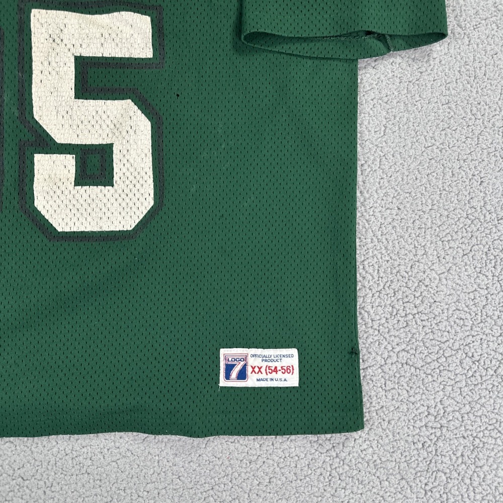 VTG 90s Logo 7 Michigan State Football Jersey #35 Men XX 54-56 Green Made in USA - Picture 11 of 16